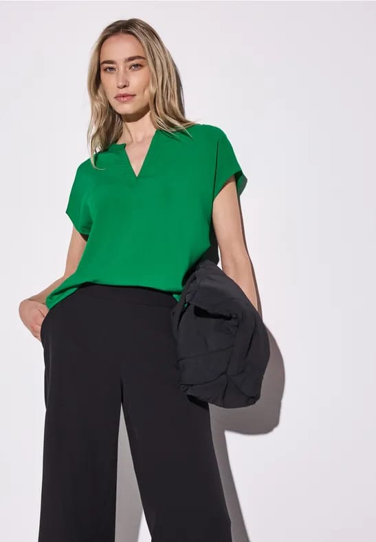 Blouse in effen kleur