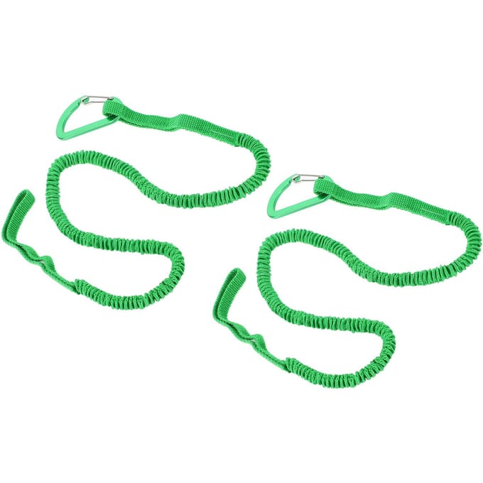 2pcs Laisse de Pagaie de Kayak Sangle Extensible Cordon Corde pour Kayak Bateau Canoë Canne à Pêche green