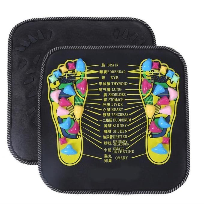 VINGVO voetmassage mat Reflexologie Loopsteen Steenweg Voetmassage zwart