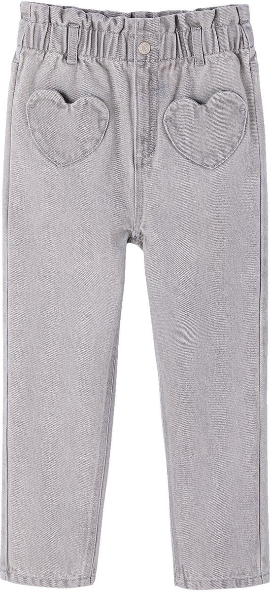 Vertbaudet Paperbag jeans meisjes zakken hartjes