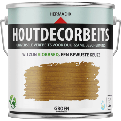 Hermadix Houtdecor Verfbeits Transparant - 0,75 liter - 656 Transparant Groen