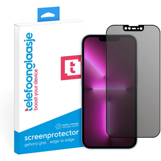 iPhone 13 Pro Max Privacy screenprotector gehard glas Edge to Edge