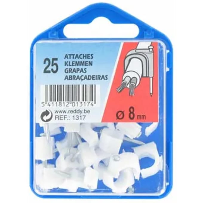 Reddy Clips 8mm Wit 25st.
