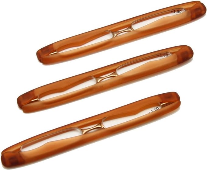 3-Pack Compact Opvouwbare Leesbril voor Heren en Dames (+1.0 tot +3.5)