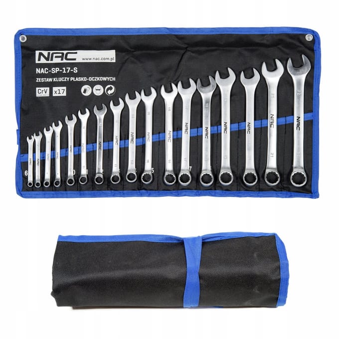 NAC SP-17-S Set Ringsleutels 17 Delig 6-22mm met koffer
