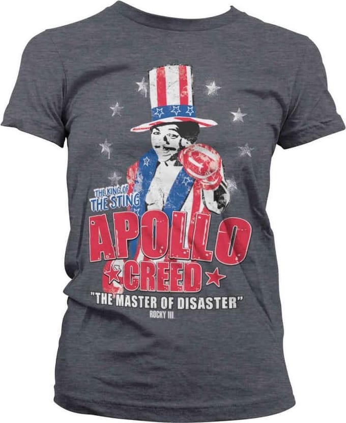 Rocky Dames Tshirt -S- Apollo Creed Grijs