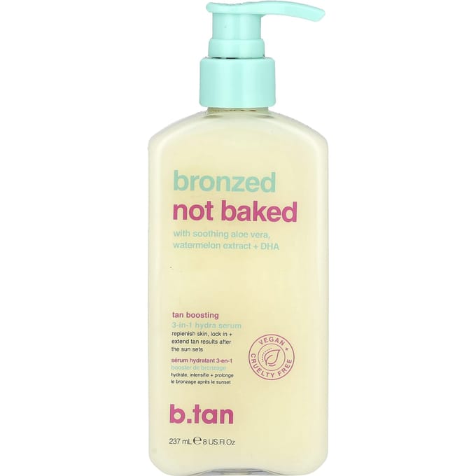 b.tan, Gebruind Niet Gebakken, Bruiningsversterkend, 3-in-1 Hydra Serum, 8 fl oz (237 ml) white