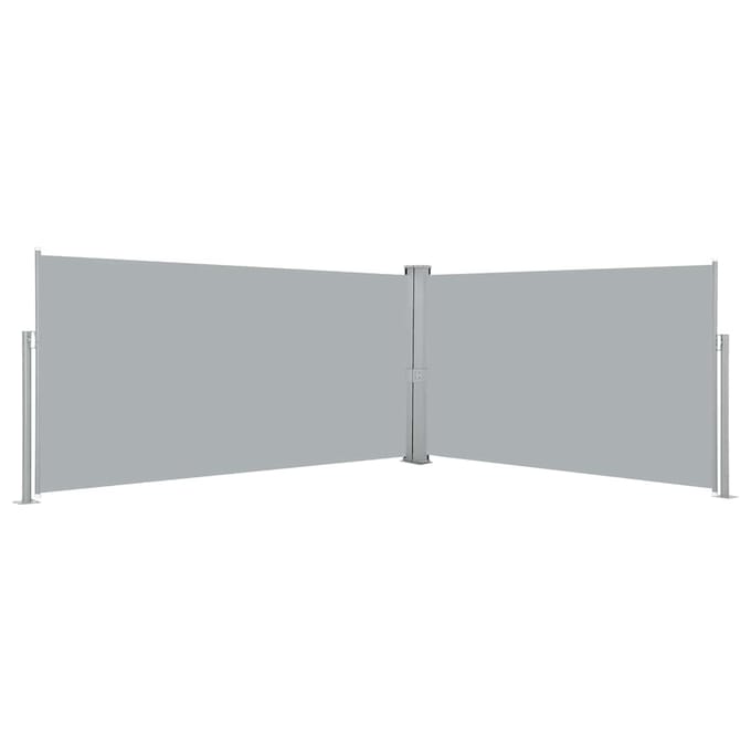 vidaXL - Windscherm - uittrekbaar - 160x600 - cm - grijs