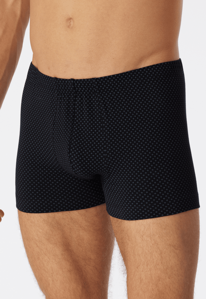 SCHIESSER Cotton Casuals boxer (1-pack) - heren shorts zwart met patroon