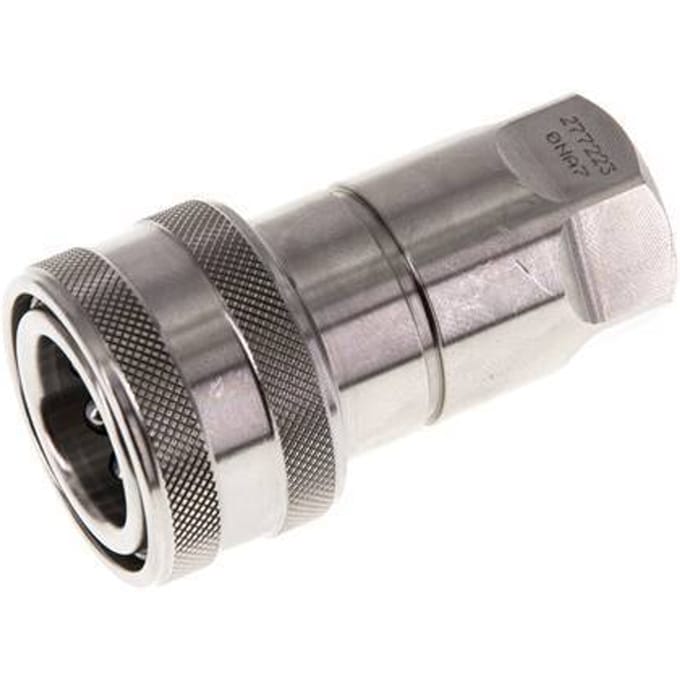 RVS DN 10 Hydraulische Koppeling Snelkoppeling G 3/8 inch Binnendraad ISO 7241-1 B D 19.1mm