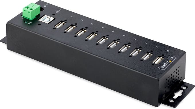 USB Hub Startech USB210AIND-USB-A-HUB Black