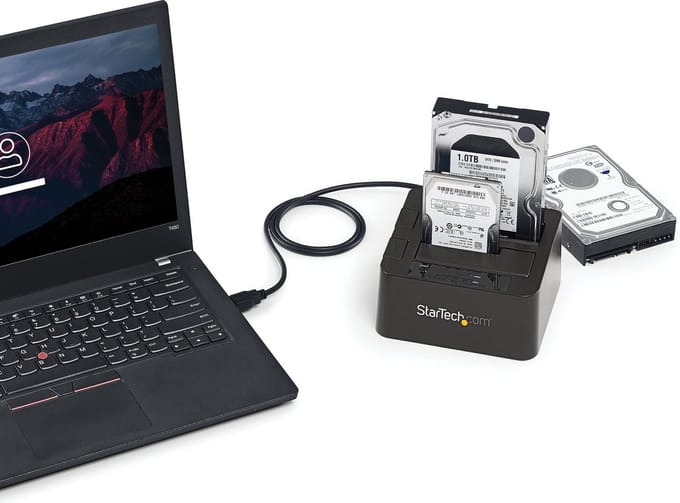 StarTech.com USB 3.1 Gen 2 (10Gbps) Dual-Bay Dock for 2.5"/3.5" SATA Drives