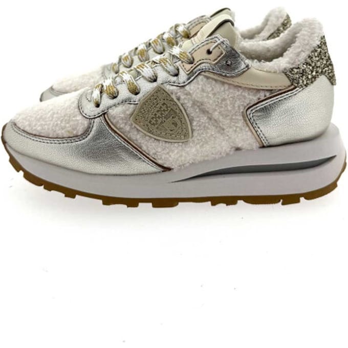 Philippe Model Tropez Haute Low Woman Sneakers - Textiel - Dames - Beige - Maat 37