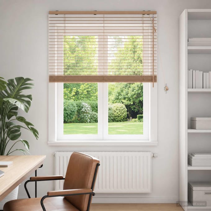 vidaXL - Venetiaanse - jaloezie - Eiken - Look - 120 - x - 160 - cm - 35 - mm