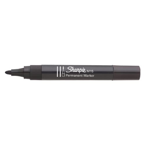 Sharpie M15 Permanent Markers | Bullet Tip | Black |12 Count
