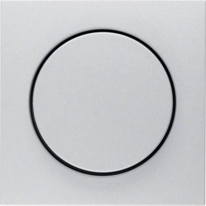 Berker dimmer knop + afdekplaat voor dimmers uit S1 - B3 - B7 serie - aluminium