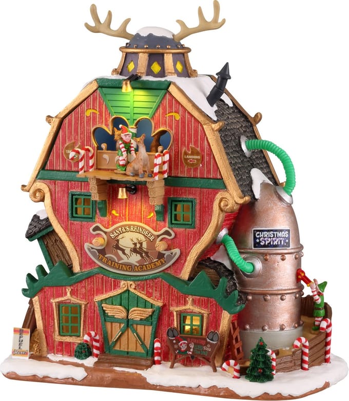 Lemax - Santa's Reindeer Training Academy, B/o (4.5v) - Kersthuisjes & Kerstdorpen