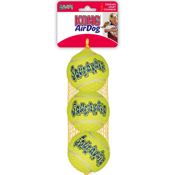 KONG Air squeaker – Tennisbal – Hondenspeeltjes – 3 stuks – M
