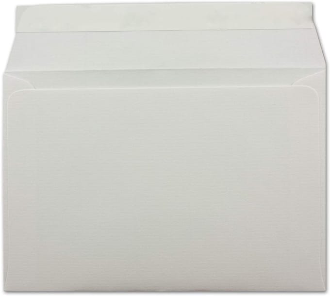 Gekleurde C6 Enveloppen - Geribd Papier - Feestelijke Post - Zelfklevend met Strip - 114 x 162 mm - Wit