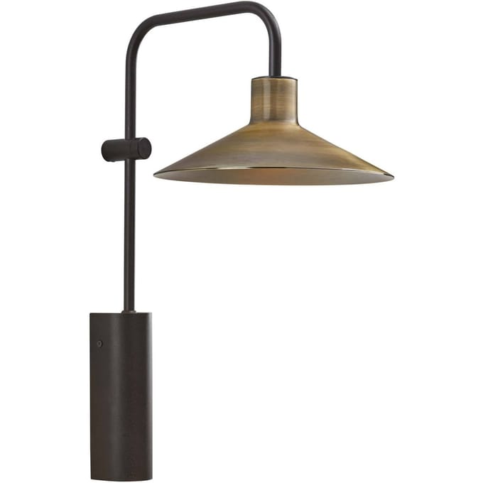 Bover LED wandlamp Platet A/02, kleur zwart/antiek messing