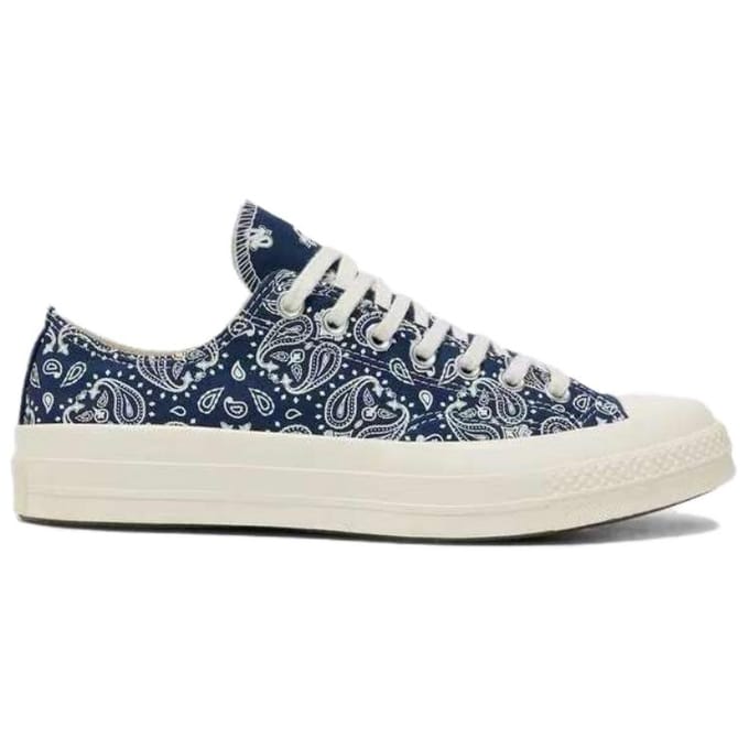 Converse Chuck 70 Low Paisley Dames Sneakers Blauw Marine Wit A15751C 38 gray