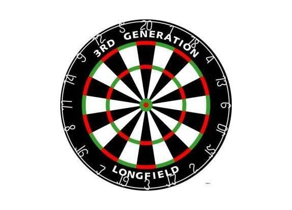 Dartbord 3rd Generation – Keniaans Sisal – Staple-Free – Ingelegde Bedrading – Anti-Reflectie Cijferring – Longfield