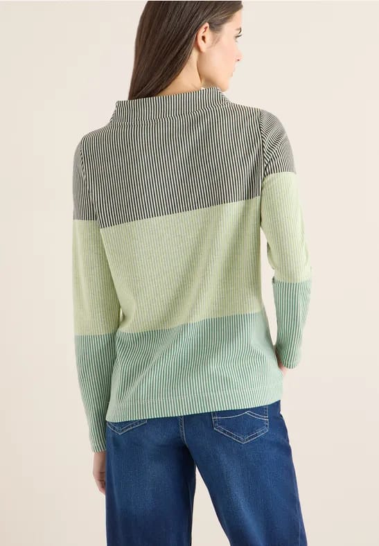 Colorblock jacquard shirt