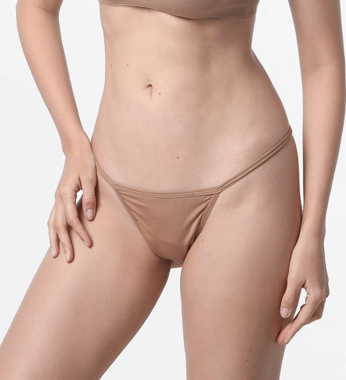 Tanga dames g-string Micro Modal bronze bruin
