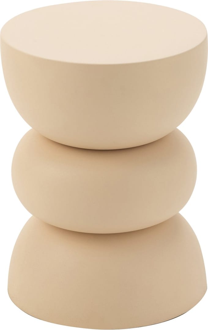 J-Line bijzettafel Lise - ijzer - beige