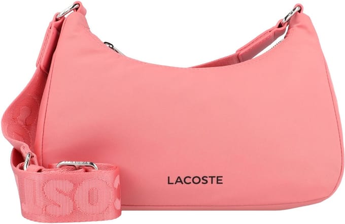 LACOSTE Schoudertas Active Nylon Hobo Bag Tourmaline Zalmroze