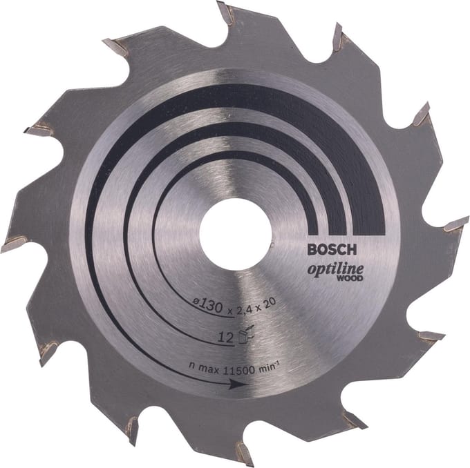 Bosch RUNDSAVKL OPTILINE Ø130X2.4X20/16MM 12T