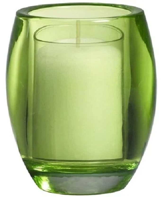 Bolsius Kandelaar Oval light 100/84 + vulling lime (per 4 stuks)