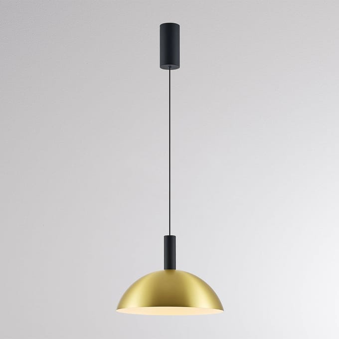 Molto Luce LED hanglamp LORA II, messing, Ø 24 cm, dimbaar, 40° CCT