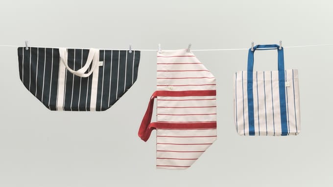 HAY Outdoormarkt Picknicktas - HAYMarketBeigeredstripe