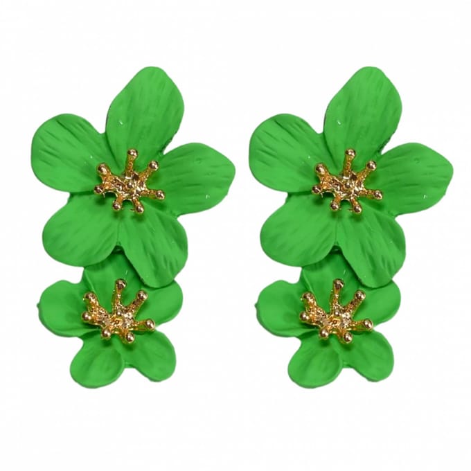 Oorbellen -Glee -Lente groen- 5 cm- Charme Bijoux