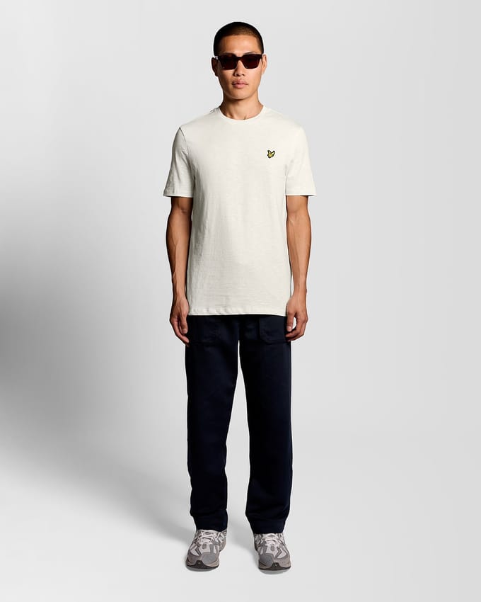 Lyle & Scott - Heren t-shirt - Maat L - Mannen - Creme -