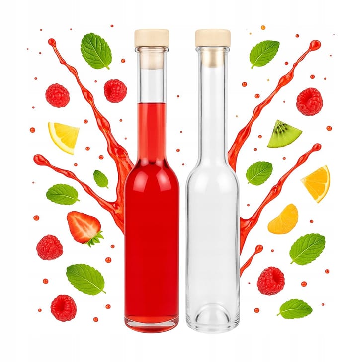 Bimberek FENICE Serie - Glazen Fles - 200ml - Transparant - Kurkopties