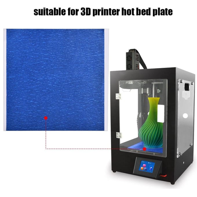 5PCS 210 x 200mm Pressure Sensitive Adhesive Sticker Tape for 3D Printer Hot Bed black