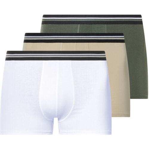ESMARA MEN 3 Heren boxers - plus size (groen/beige/wit, XXL)