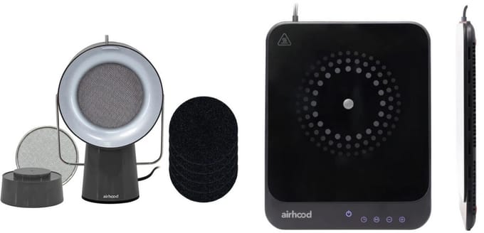 AirHood Original Space Black Wired Inductie Combi Pack | Mobiele en draagbare afzuigkap + inductieplaat