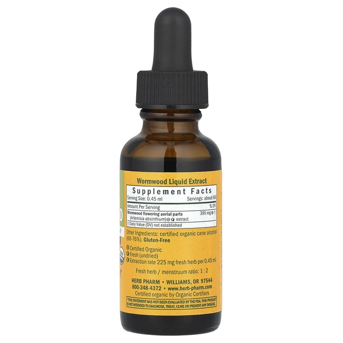 Alsem vloeibaar extract, 30 ml (1 fl oz) (395 mg per portie)