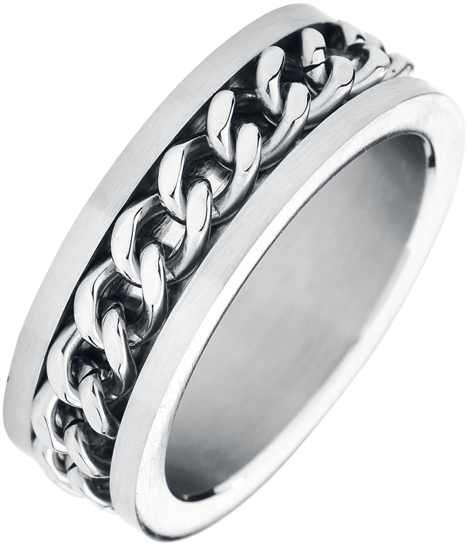 etNox hard and heavy Ring - Mesh Steel - zilverkleurig