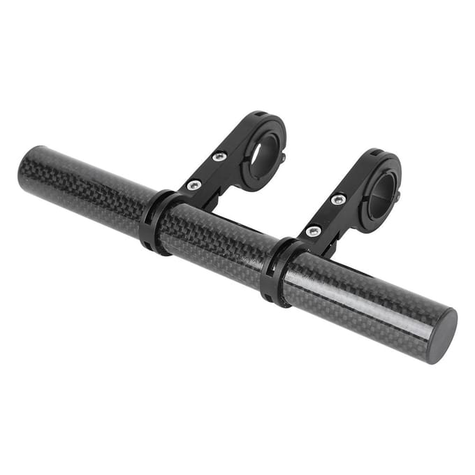 Fiets Multifunctionele Verlengbeugel Code Tabel Licht Ondersteuning Zaklamp Standaard Koolstofvezel Dubbel black