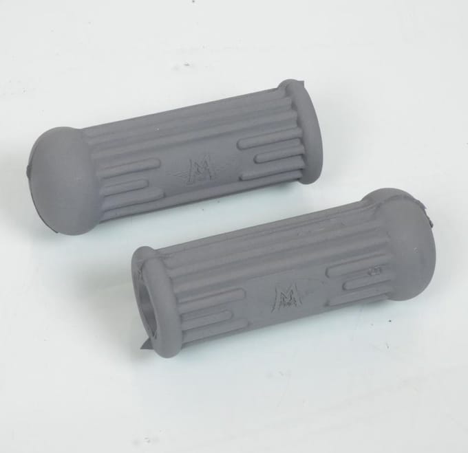 Paire de caoutchouc manchon de cale pied arrière rond gris pour mobylette MBK cyclo