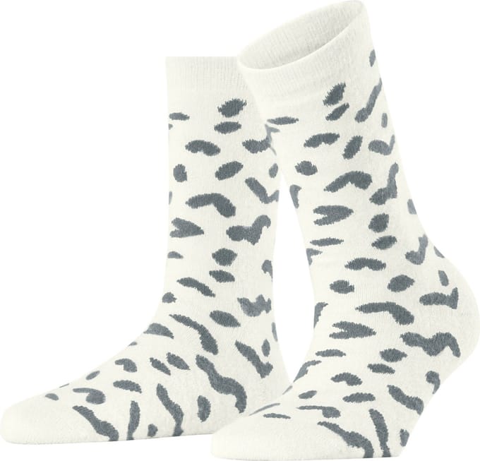 Esprit Cozy Memphis gedessineerd materiaal sokken dames wit - maat 39-42
