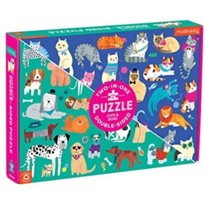 Cats & Dogs 100 Piece Double-Sided Puzzle