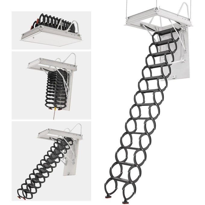 Stalen Zolderluik Plafondmontage Zoldertrap voor Plafonds van 2,9-3,1 m