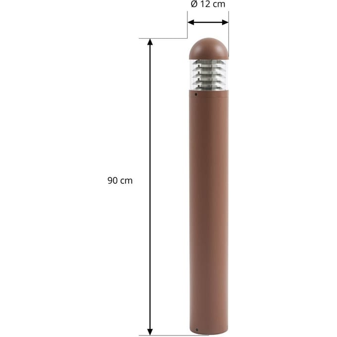 Searchlight LED wandlamp op batterijen DANISH, uitsteeklengte 25 cm, goudkleurig metaal