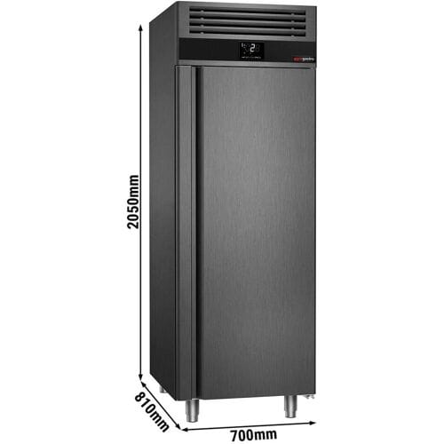 GGM Gastro Kühlschrank Edelstahl PREMIUM - GN 2/1 - 700 Liter - mit 1 Tür - Anthrazit