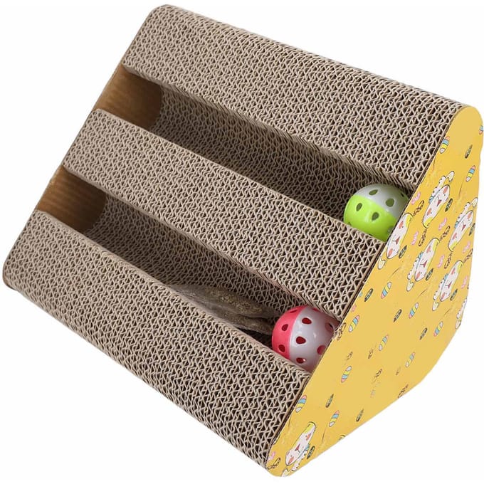 Kattenkrabber Karton Multifunctioneel Klauwen Slijpen Krasbestendigheid Meubelbescherming Kat black